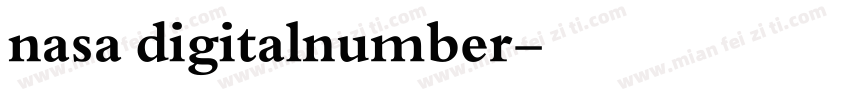 nasa digitalnumber字体转换